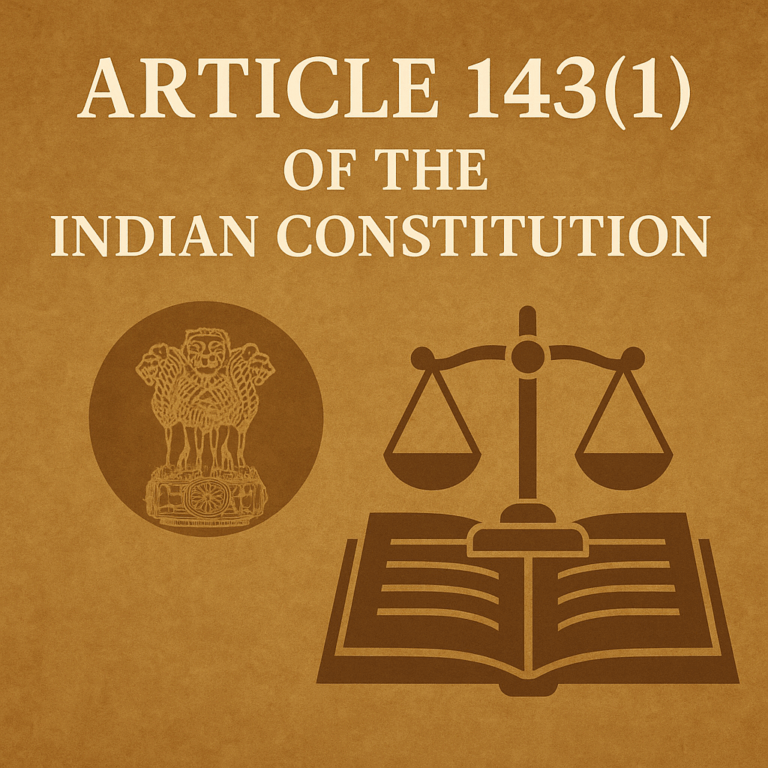 Article 143 1 of Indian Constitution